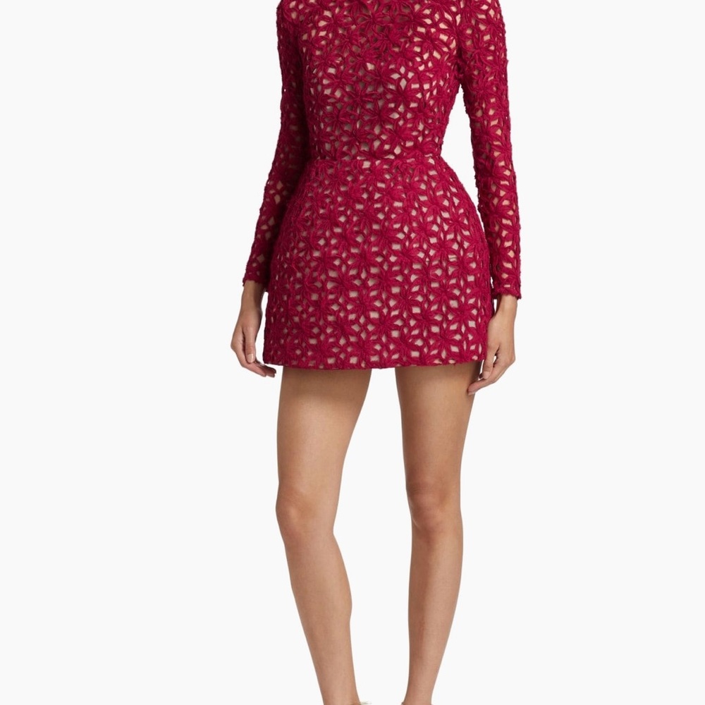 Bronx and Banco Red Long Sleeve Dress